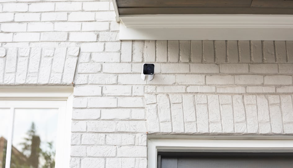 ADT outdoor camera on a Wichita home
